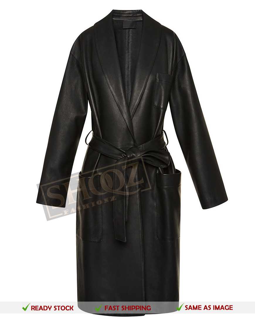 Unisex Leather Dressing Long Gown